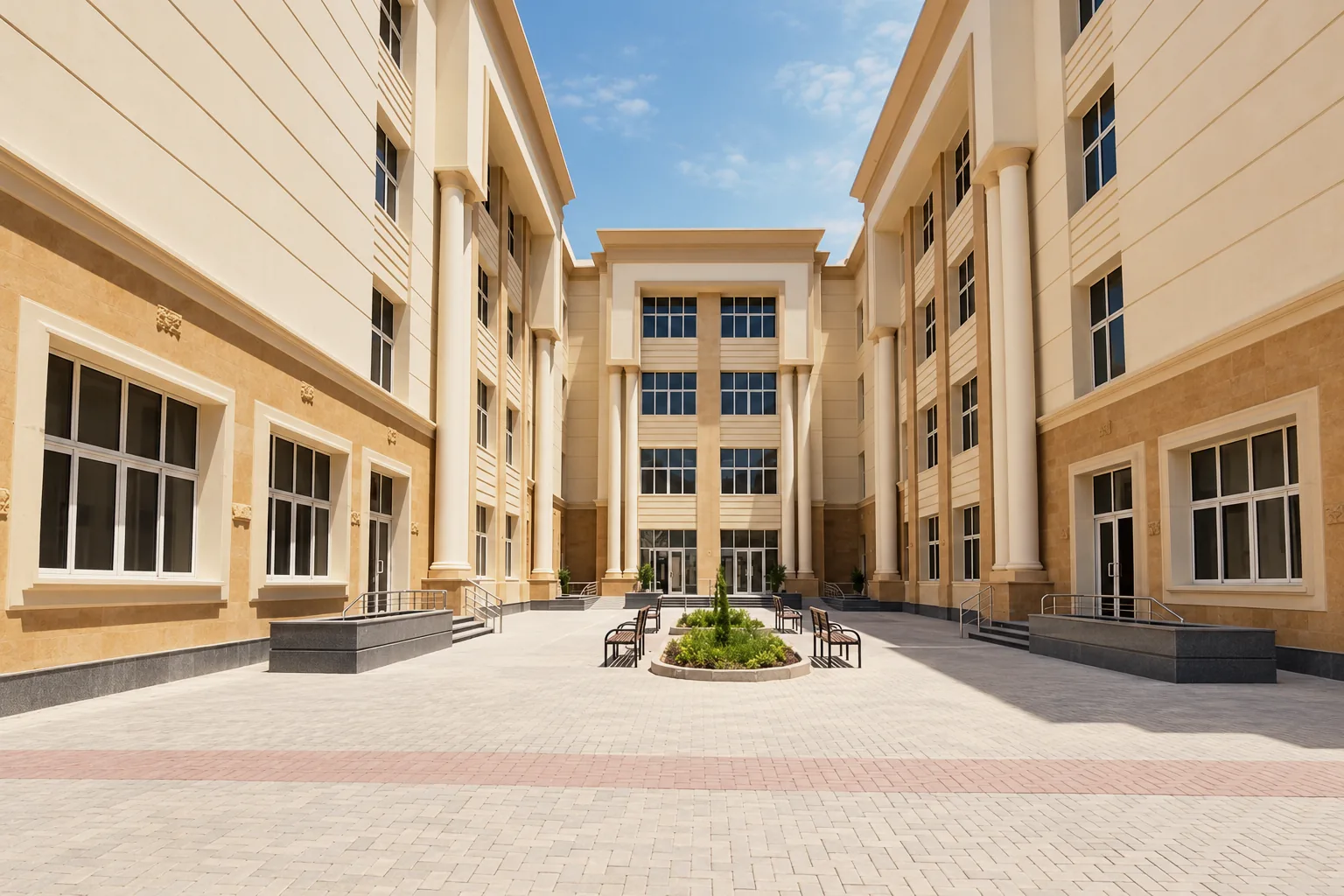 Academic courtyard — South Valley National University